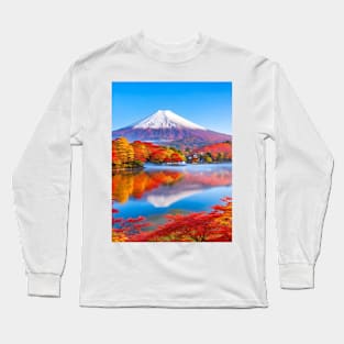 Mountain Fuji with morning fog Long Sleeve T-Shirt